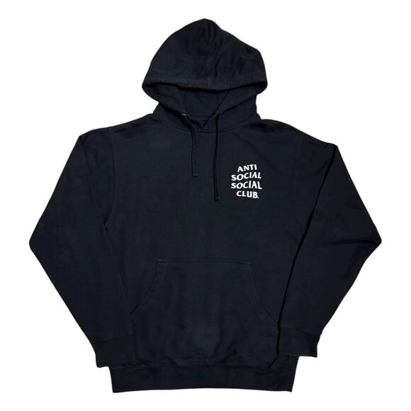 ANTI SOCIAL SOCIAL CLUB Black Streetwear Hoodie Sweatshirt Mens Small - Picture 2 of 5